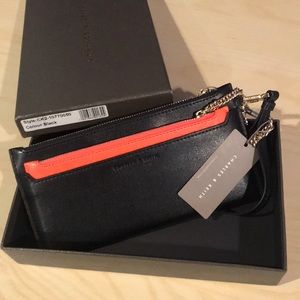 Black clutch card holder